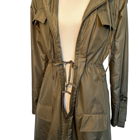 Morphine Generation olive green long windbreaker hooded jacket - Picture 8 of 13